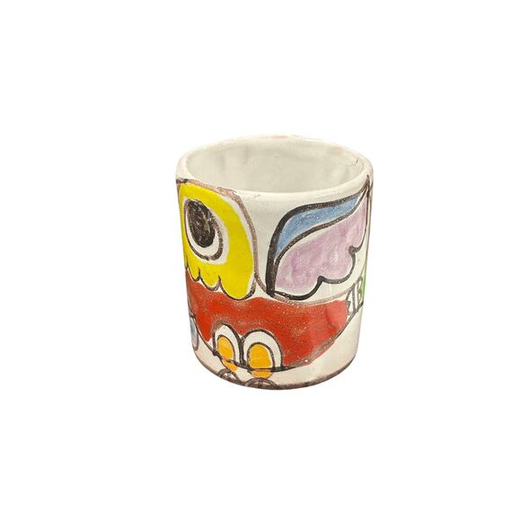 Desimone Italy 13 Signed Vintage Hand Painted Bird Art Pottery Cup and Saucer - Picture 4 of 7